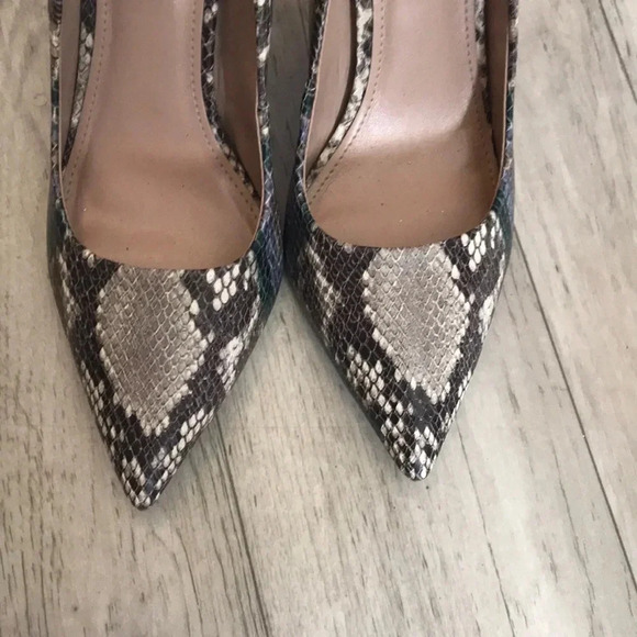 Steve Madden Vala Natural Blue/Snake Pointed Pumps Size 8 - Picture 4 of 10